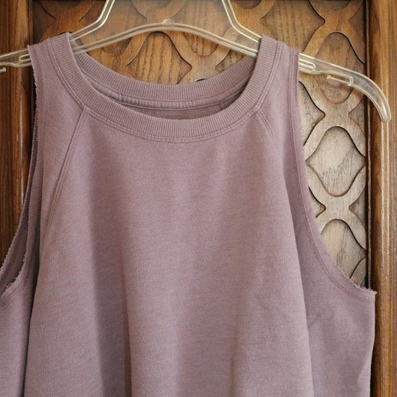 VICTORIA SPORT cold shoulder crop sweatshirt - Dusty Mauve, Size XS - Picture 4 of 16